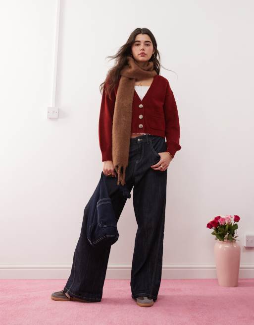 Miss Selfridge - Gilet à surpiqûres coupe carrée - Bordeaux, 2 de 4