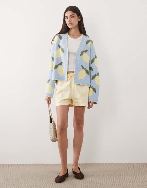 Miss Selfridge - Gilet bord à bord à imprimé citrons, 2 de 4
