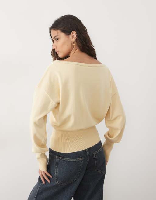 Miss Selfridge gilet cintré à la taille en jaune beurre, 4 de 4