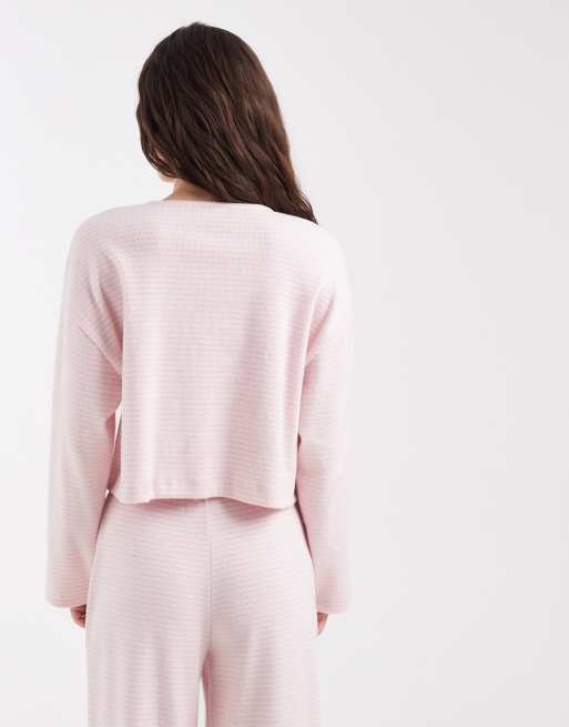 Miss Selfridge - Gilet d'ensemble côtelé à rayures - Rose, 3 de 4