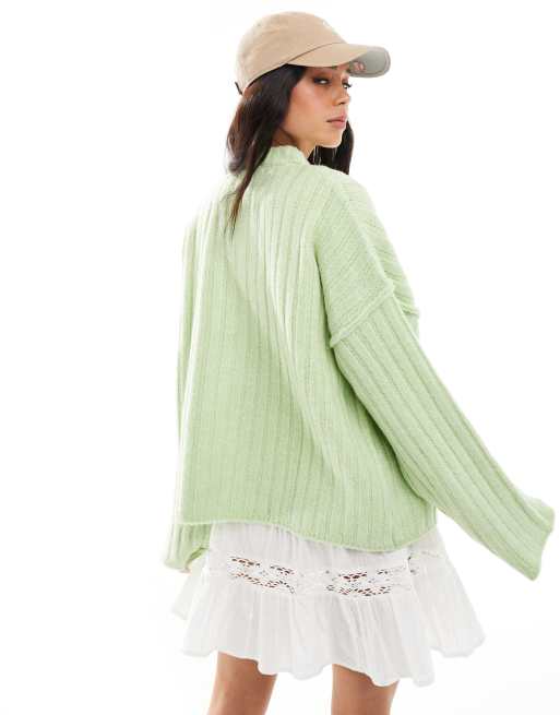 Miss Selfridge - Gilet oversize côtelé - Matcha, 4 de 4
