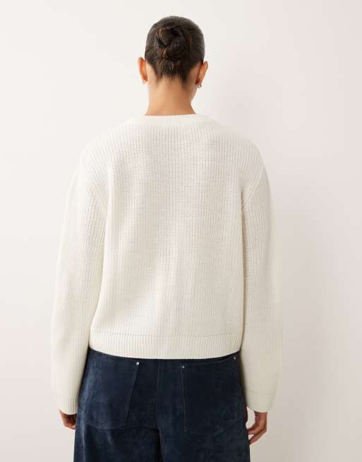 Miss Selfridge - Gilet ras de cou en maille avec poche à détail nœud, 4 de 4