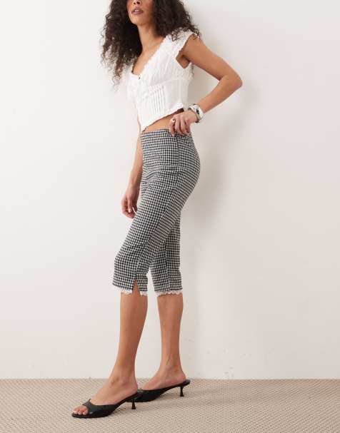 Miss Selfridge gingham capri pants (part of a set) - view 1