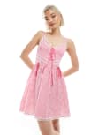 [Miss Selfridge] Miss Selfridge gingham corset dress in red 14 Red gingham