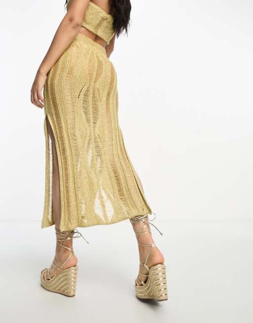 Gold skirt 2025 miss selfridge