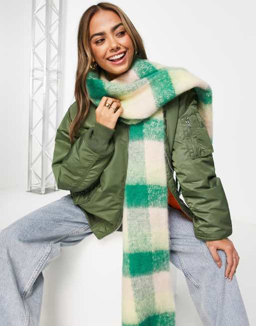 Green check hot sale scarf