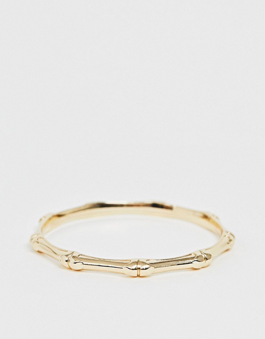 Miss Selfridge – Guldfärgat armband i bambudesign