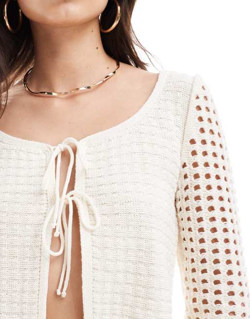 Miss Selfridge – Häkeljacke mit Schleifendetail, 3 von 4