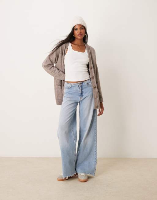 Miss Selfridge - Halflang vest met naaddetail in taupe, 3 van 4