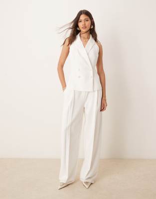 Miss Selfridge Halter Vest In White
