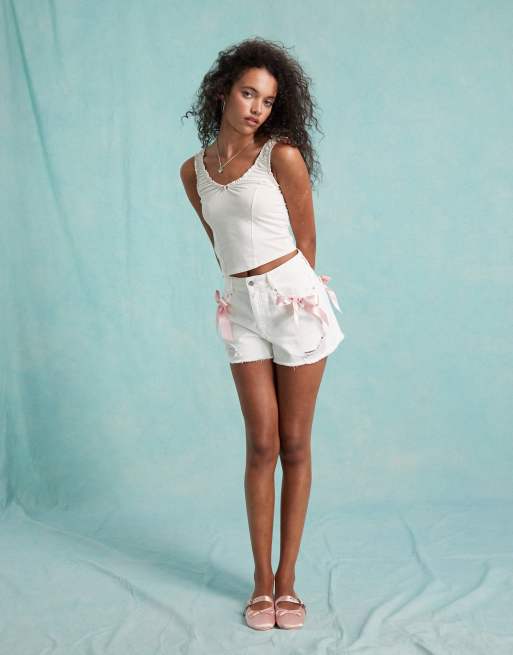 Shorts with bow belt online