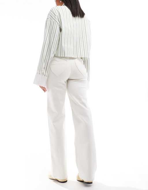 Miss Selfridge heart pocket straight leg jeans, 2 of 5