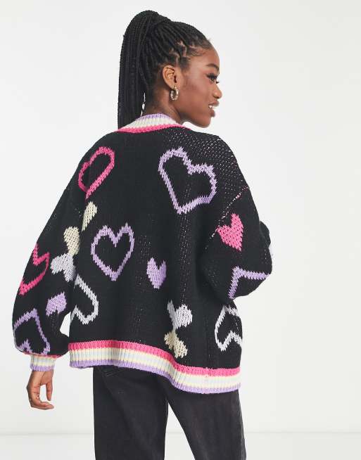 Heart knit clearance cardigan