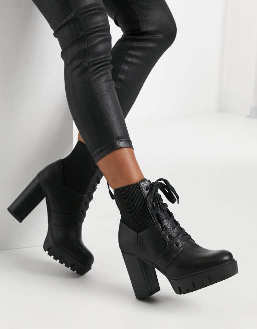 Miss selfridge hiker 2025 ankle boot in black