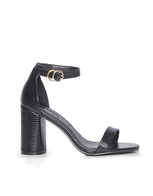 Miss Selfridge heeled sandals in black