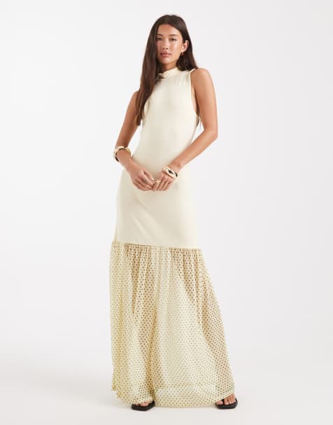 Miss Selfridge high neck hybrid maxi dress - view 1