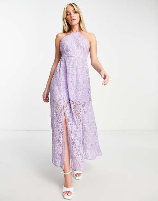 Lilac lace cheap dress