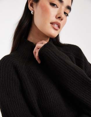 Miss Selfridge High Neck Oversized Sweater In Multi