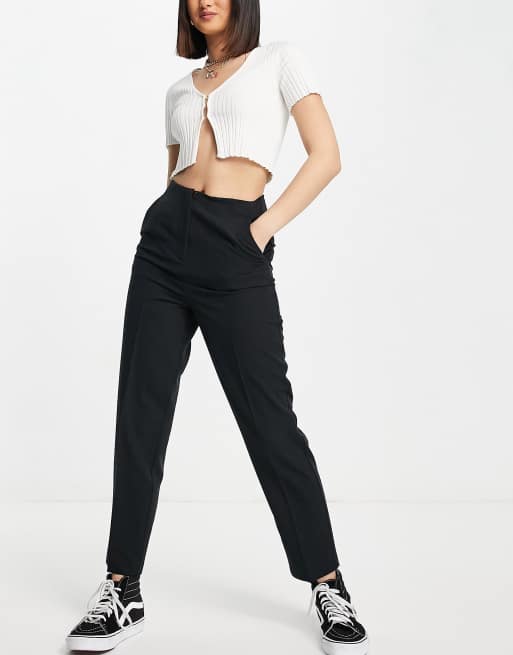 River Island utility cigarette pants in black