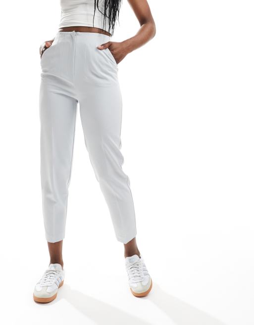 Miss Selfridge high waist cigarette pants in grey blue
