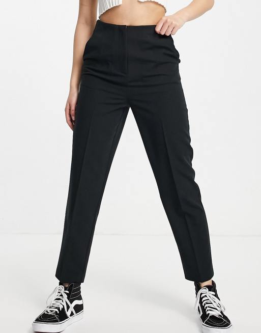 Miss Selfridge high waist cigarette trouser in black