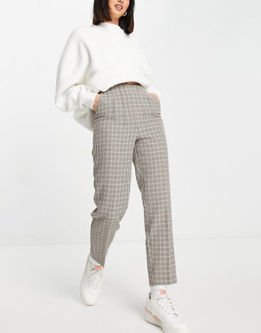 Checked deals cigarette trousers