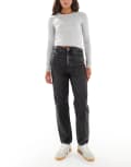 [Miss Selfridge] Miss Selfridge high waist mom jeans in black wash W28 L30 Black wash