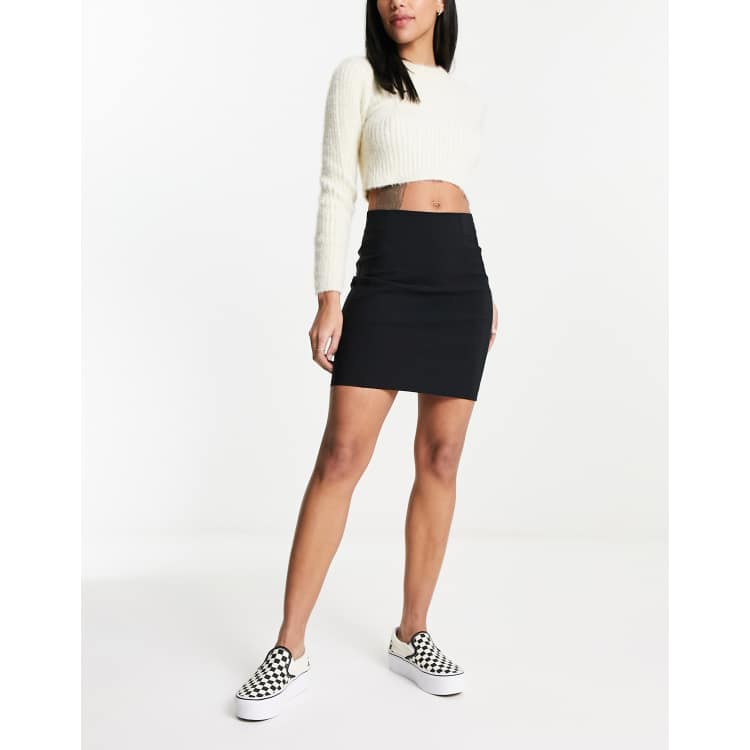 High waisted 2024 black tight skirt