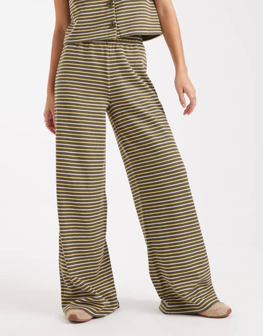 Miss Selfridge – Hochwertige, gerippte Hose mit Streifenmuster und weitem Bein, 2 von 5