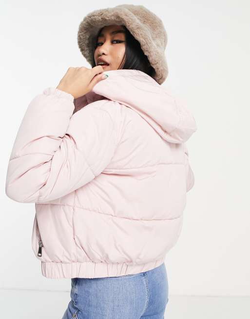 Pink short 2025 puffer jacket