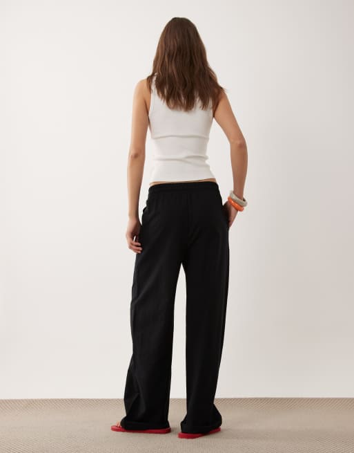 Miss Selfridge Hose aus Leinenmix mit weitem Bein in Schwarz, 3 von 5