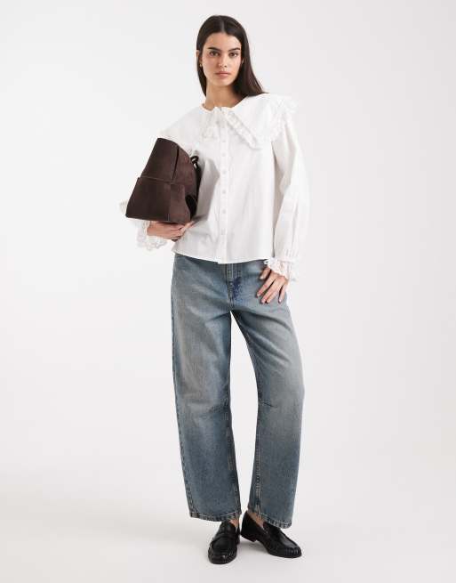 Miss Selfridge - Hvid bluse med blondekrave, 2 af 4