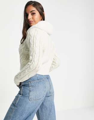 miss selfridge cable cardigan