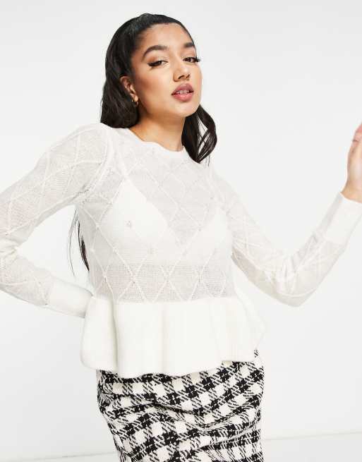 Faux on sale pearl sweater