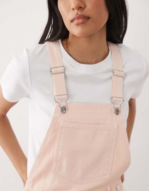 Miss Selfridge – Jasnoróżowe krótkie ogrodniczki, 2 z 4