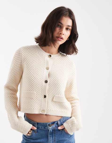 Miss Selfridge knit cardigan in buttermilk