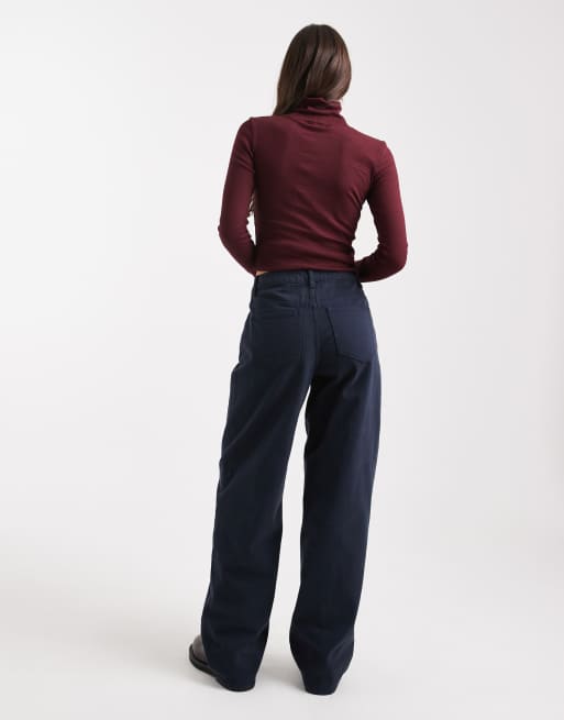 Miss Selfridge - Jean baggy d'ensemble - Bleu marine délavé, 2 de 5