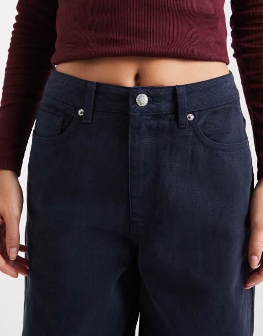 Miss Selfridge - Jean baggy d'ensemble - Bleu marine délavé, 4 de 5
