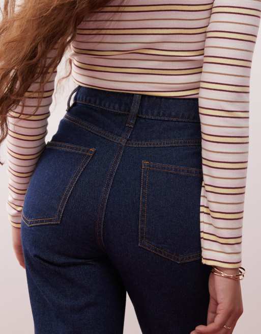 Miss Selfridge - Jean large à surpiqûres style western - Indigo, 4 de 5