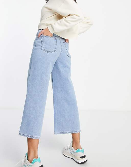 Miss Selfridge - Jeans alla caviglia con fondo ampio lavaggio blu medio, 2 di 4