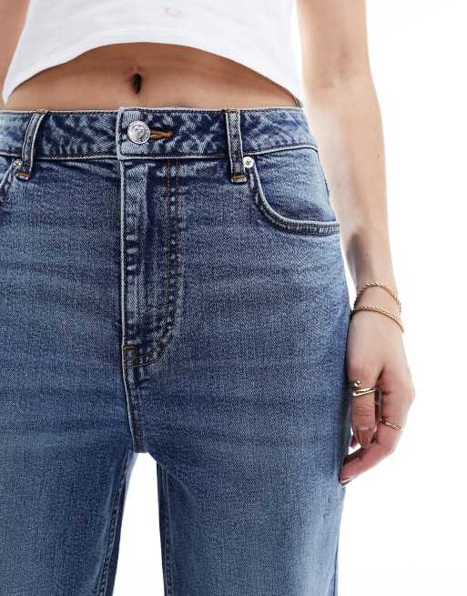 Miss Selfridge - Jeans dritti lavaggio blu scuro con tasca a cuore, 5 di 5