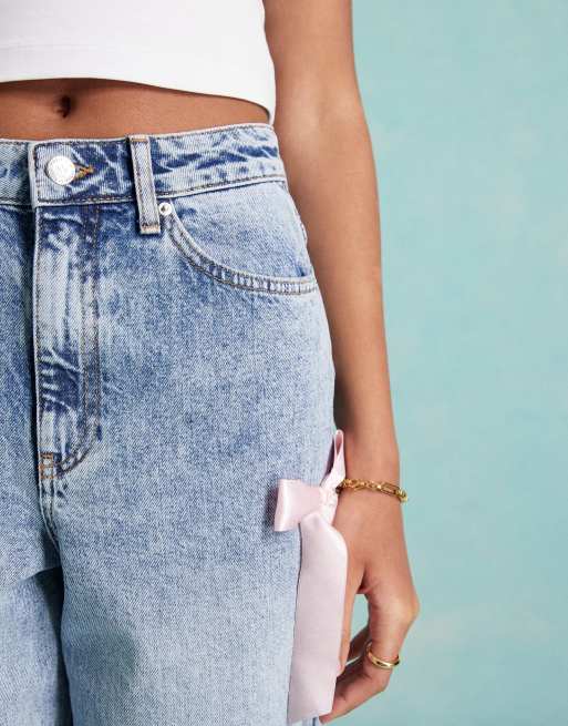 SSMENG - Pantaloni da donna, larghi, taglia media, multitasche, gamba dritta, jeans casual Nero