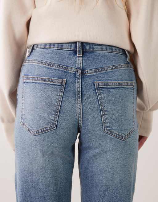 Miss Selfridge jeans med lige ben i snavset vask, 5 af 5