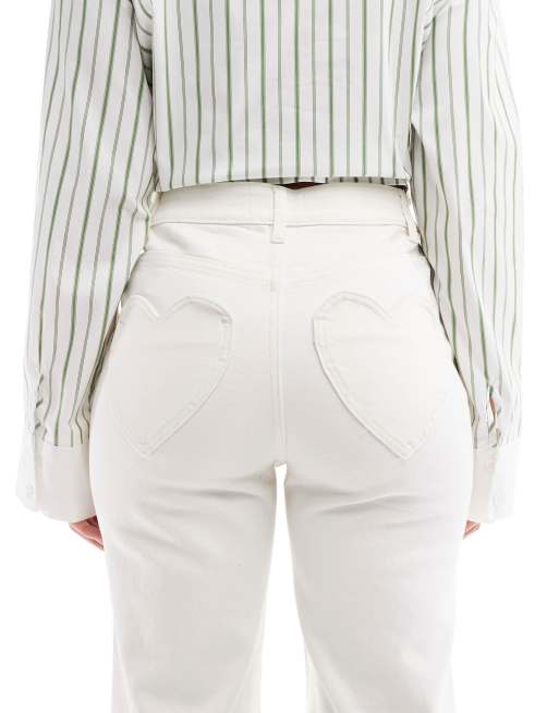 Miss Selfridge - Jeans med lige ben og hjertelommer, 5 af 5
