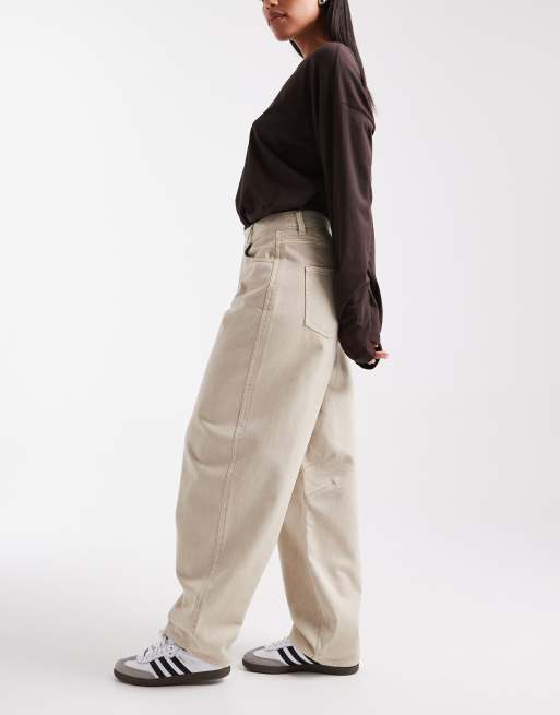 Miss Selfridge - Jeans met ballonpijpen in ecru wassing, 3 van 5