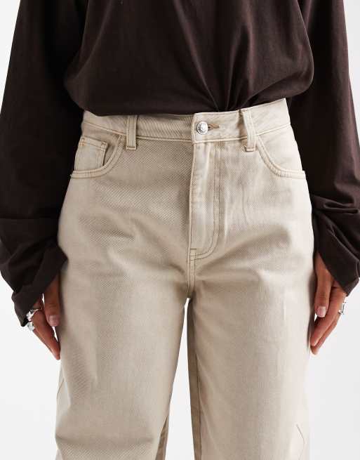 Miss Selfridge - Jeans met ballonpijpen in ecru wassing, 5 van 5