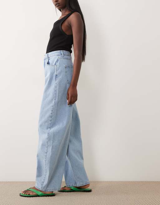 Miss Selfridge - Jeans met barrel pijpen in blauw, 2 van 5