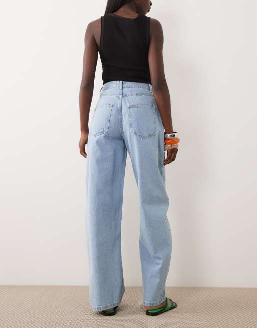 Miss Selfridge - Jeans met barrel pijpen in blauw, 3 van 5