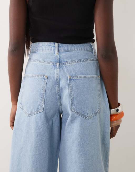 Miss Selfridge - Jeans met barrel pijpen in blauw, 5 van 5