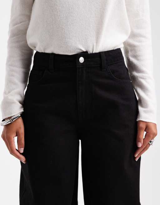 Miss Selfridge - Jeans met barrel pijpen in zwart, 5 van 5